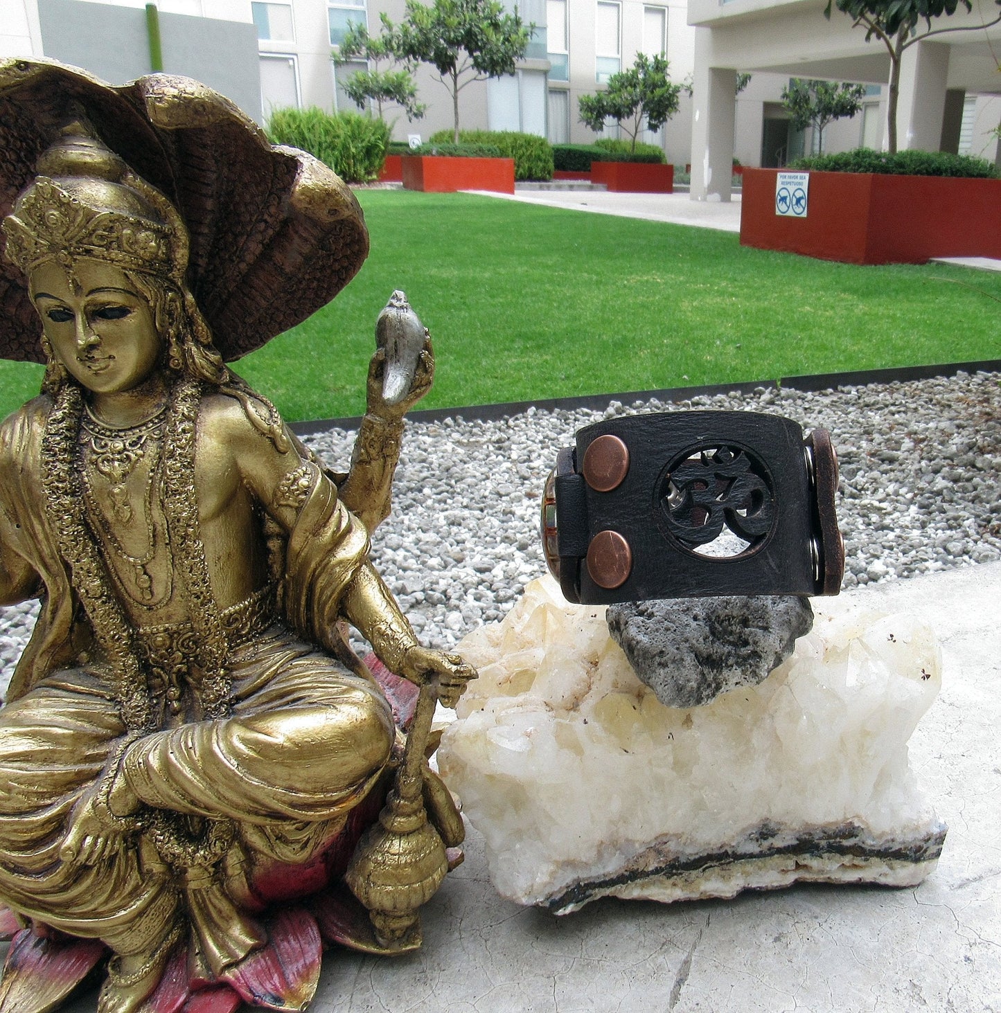 Pulsera con resonador cuǭntico Quetzalcoatl de 7 Chakras - Metayantra MǸxico