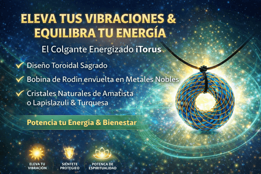 Collar iTorus: Bobina de Rodin con Lapislázuli, Turquesa y Amatista - Metayantra México