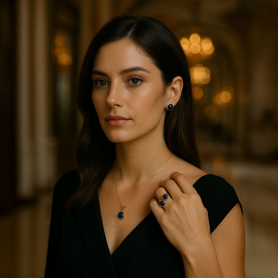 Metayantra Colgante de Cobre con Lapislázuli | Poder Místico