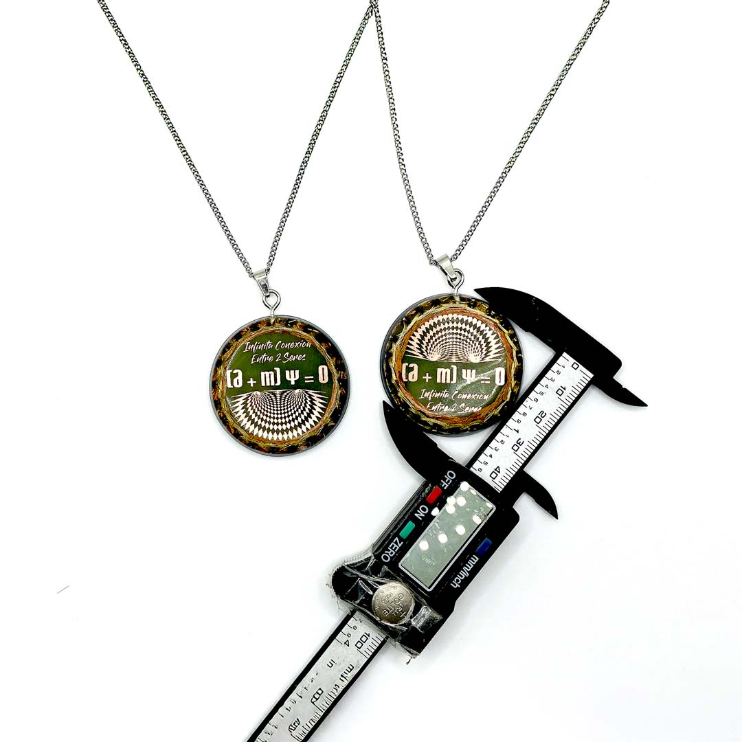 Set 2 Collares Amor Eterno Conexión Cuántica Infinita | Orgonita Cuarzo Rosa Metayantra | Entrelazamiento Almas Gemelas |