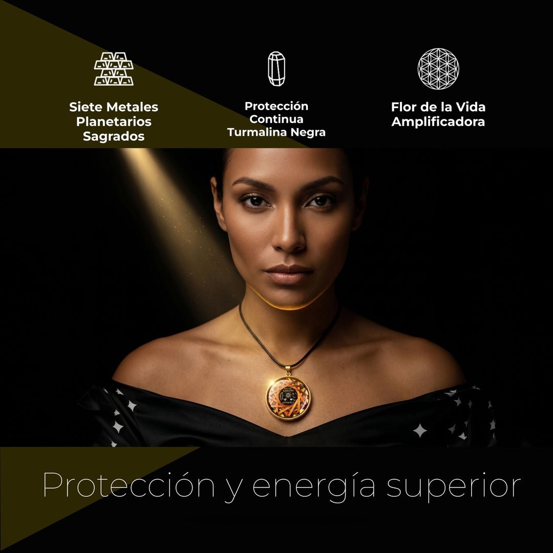 Detalle del chapado en oro de alta pureza del Talismán del Sol del Rey Salomón