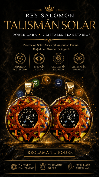 Talismán de 7 metales para alinear los siete chakras con las siete fuerzas cósmicas