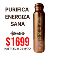 Thumbnail for Botella de Cobre 1 Litro – Salud, Energía y Tradición en Cada Sorbo - Metayantra México