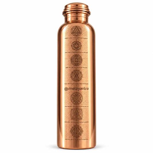 Botella de Cobre Macizo – Reprograma tu Agua y Eleva tu Vibración - Metayantra México