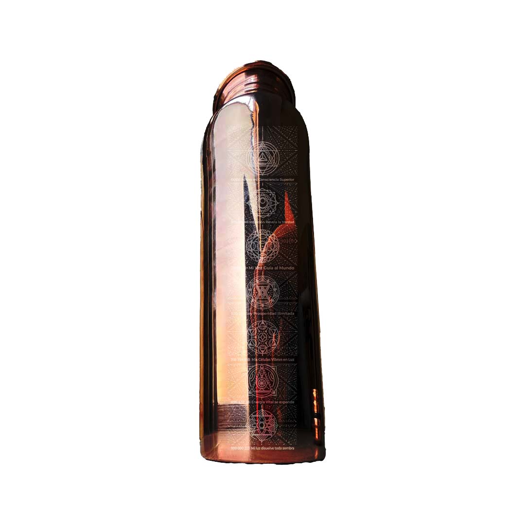 Botella de Cobre Macizo – Reprograma tu Agua y Eleva tu Vibración - Metayantra México