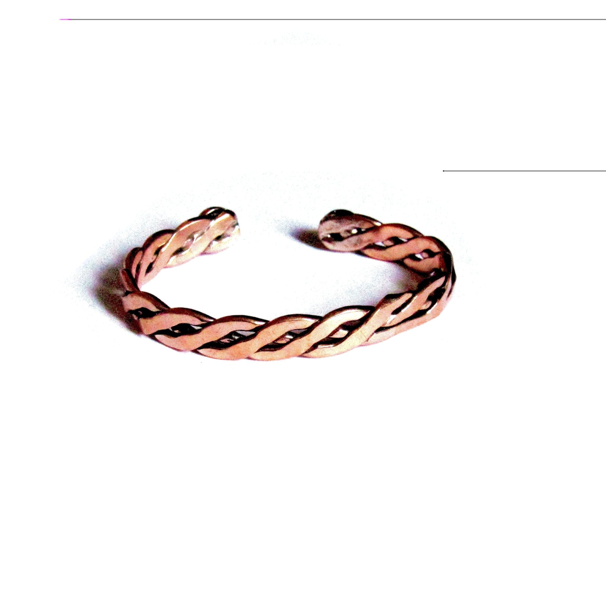 Brazalete Torzal de Cobre y Obsidiana – Amuleto de Poder Ancestral - Metayantra México