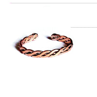 Thumbnail for Brazalete Torzal de Cobre y Obsidiana – Amuleto de Poder Ancestral - Metayantra México