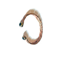 Thumbnail for Brazalete Torzal de Cobre y Obsidiana – Amuleto de Poder Ancestral - Metayantra México