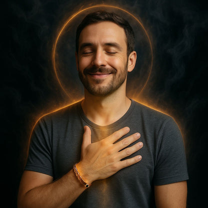 Brazalete Torzal de Cobre y Obsidiana – Amuleto de Poder Ancestral - Metayantra México