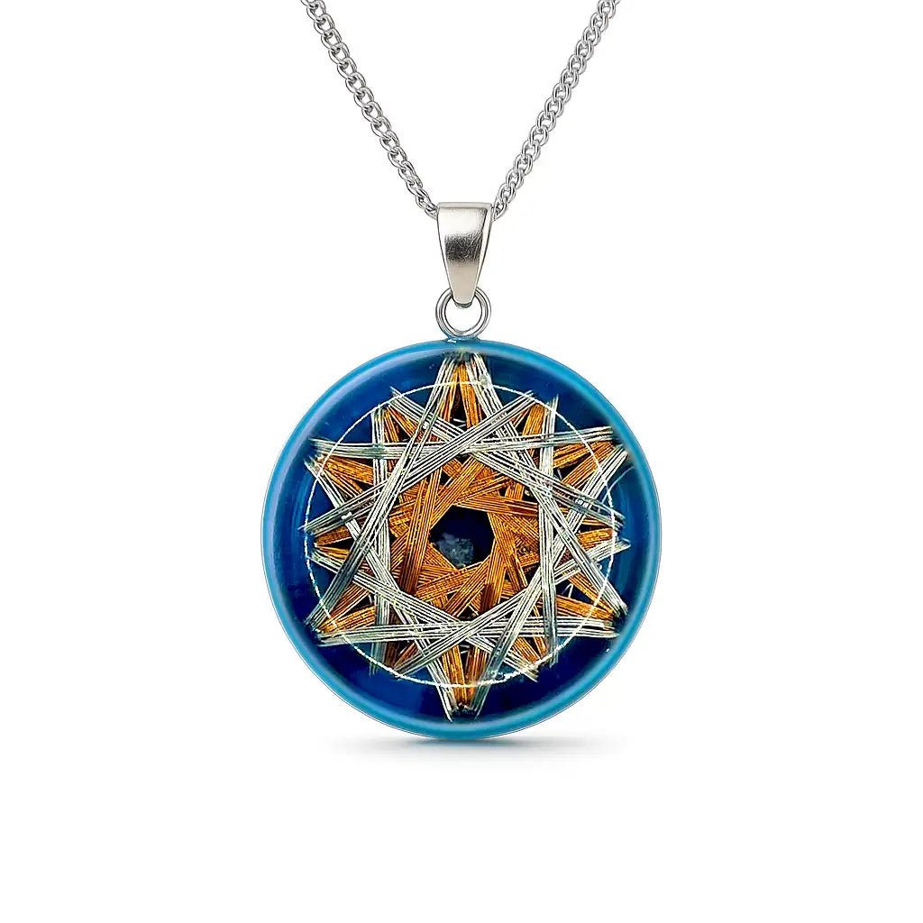 Collar Activador 5° Chakra Vishuddha - Orgonita con Cuarzo Metayantra - Metayantra México