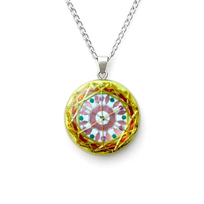 Collar Crop Circle con Malaquita y Amatista para Paz y Energía - Metayantra México