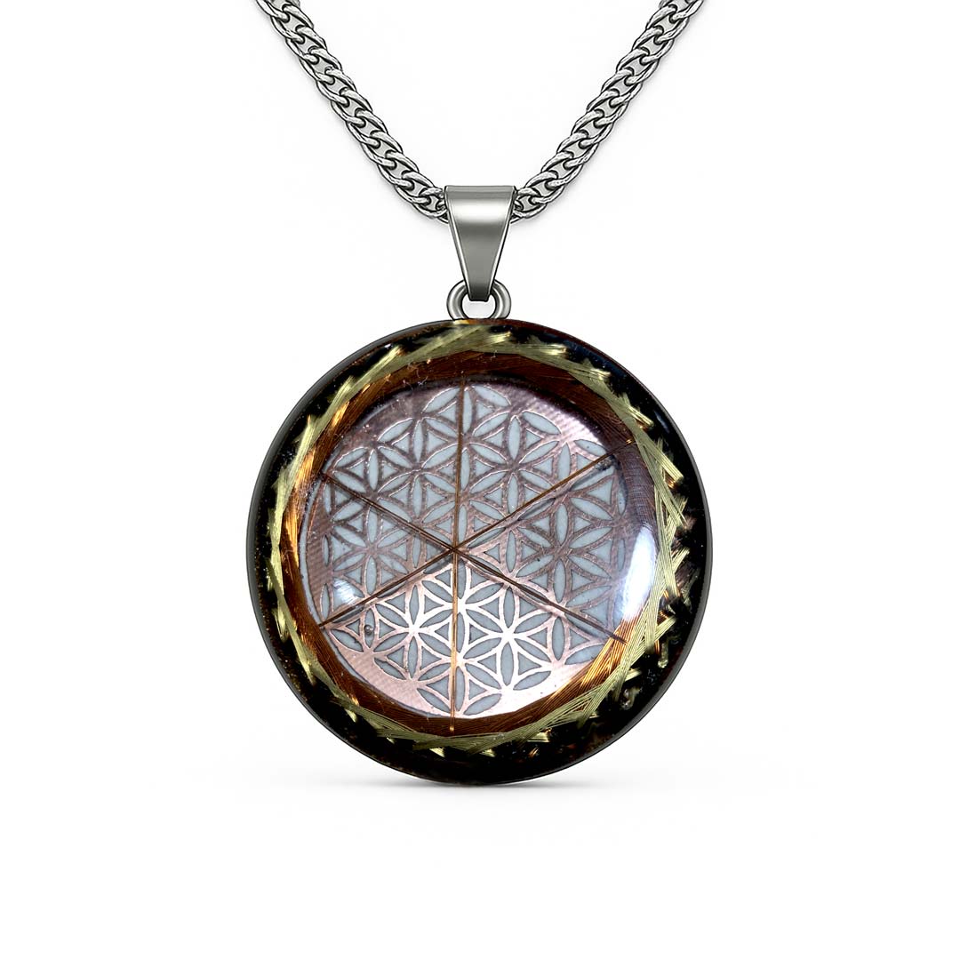 Collar Cuántico Flor de la Vida: Concentra Voluntad y Energía - Metayantra México
