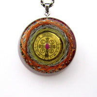 Thumbnail for Ð??­‹÷� Collar de ProtecciÇün Espiritual y EnergÇða OrgÇün con Medalla de San Benito 7 Metales Mǭgicos - Metayantra MǸxico