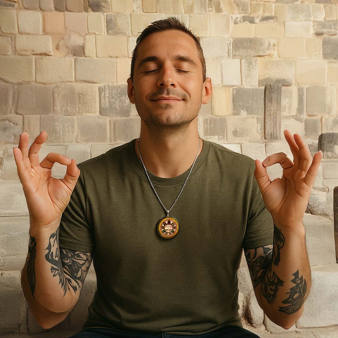 Collar Maya de Orgonita "Acelera la Sincronicidad" - Quetzalcóatl: Dios de la Creación y el Tiempo - Metayantra México