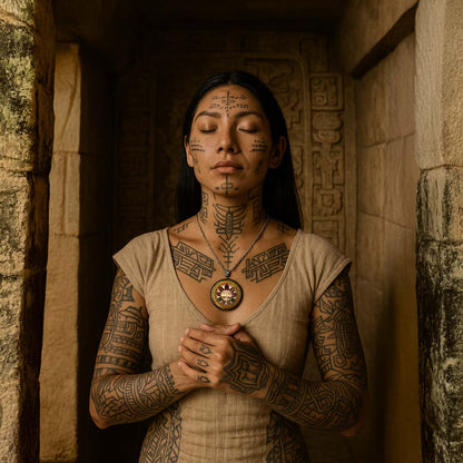 Collar Maya de Orgonita "Acelera la Sincronicidad" - Quetzalcóatl: Dios de la Creación y el Tiempo - Metayantra México