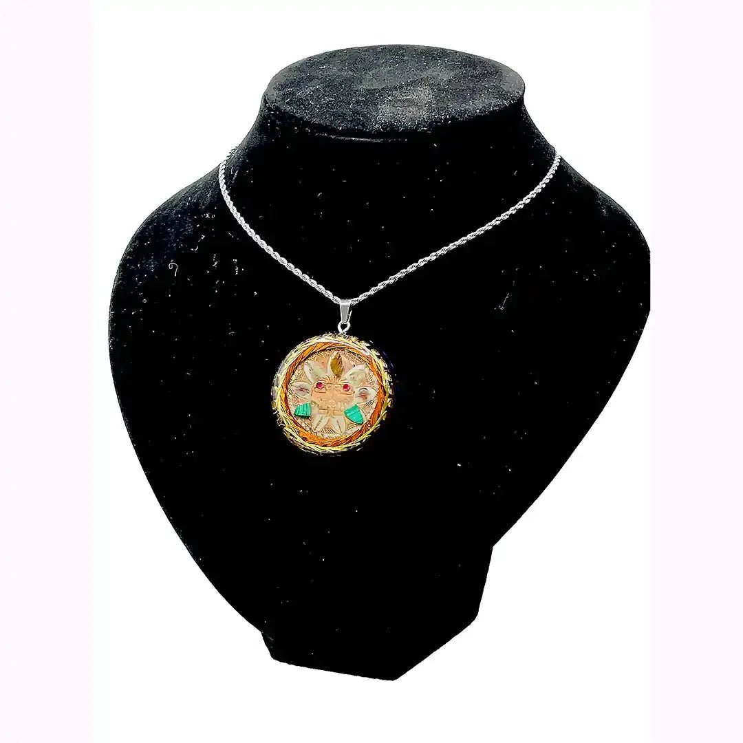 Doble bobina biomagnética de cobre y latón del collar Quetzalcóatl