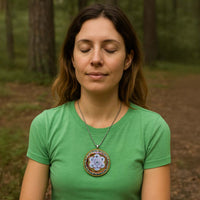 Thumbnail for Collar ORGON Resonador Cuántico con Moldavita: ADN y Conciencia - Metayantra México