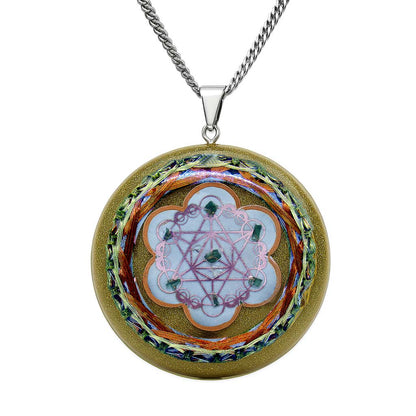 Collar ORGON Resonador Cuántico con Moldavita: ADN y Conciencia - Metayantra México
