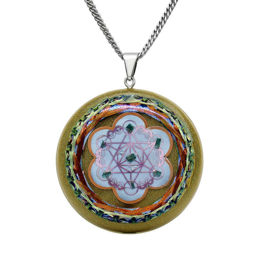 Collar ORGON Resonador Cuántico con Moldavita: ADN y Conciencia - Metayantra México