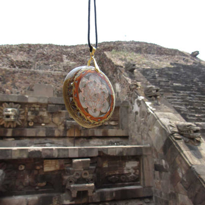 Collar Orgón Resonador Cuántico con Moldavita Certificada — Activación del ADN del Alma + Campo Merkaba + Cuarzo Citrino + Doble Bobina Biomagnética | Agrograma Crop Circle | Arcángel Metatrón | Hecho a Mano - Metayantra México