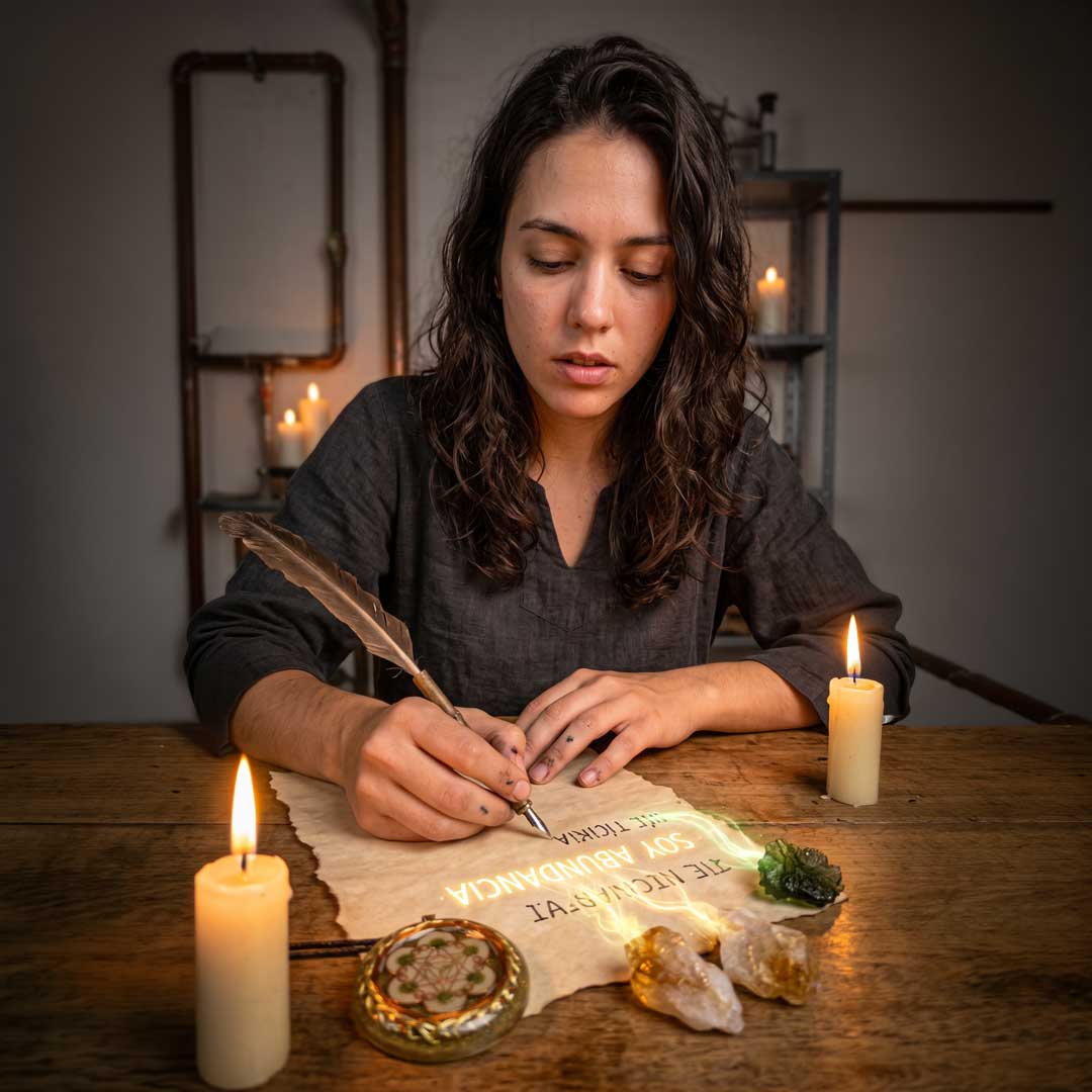 Collar Orgón Resonador Cuántico con Moldavita Certificada — Activación del ADN del Alma + Campo Merkaba + Cuarzo Citrino + Doble Bobina Biomagnética | Agrograma Crop Circle | Arcángel Metatrón | Hecho a Mano - Metayantra México