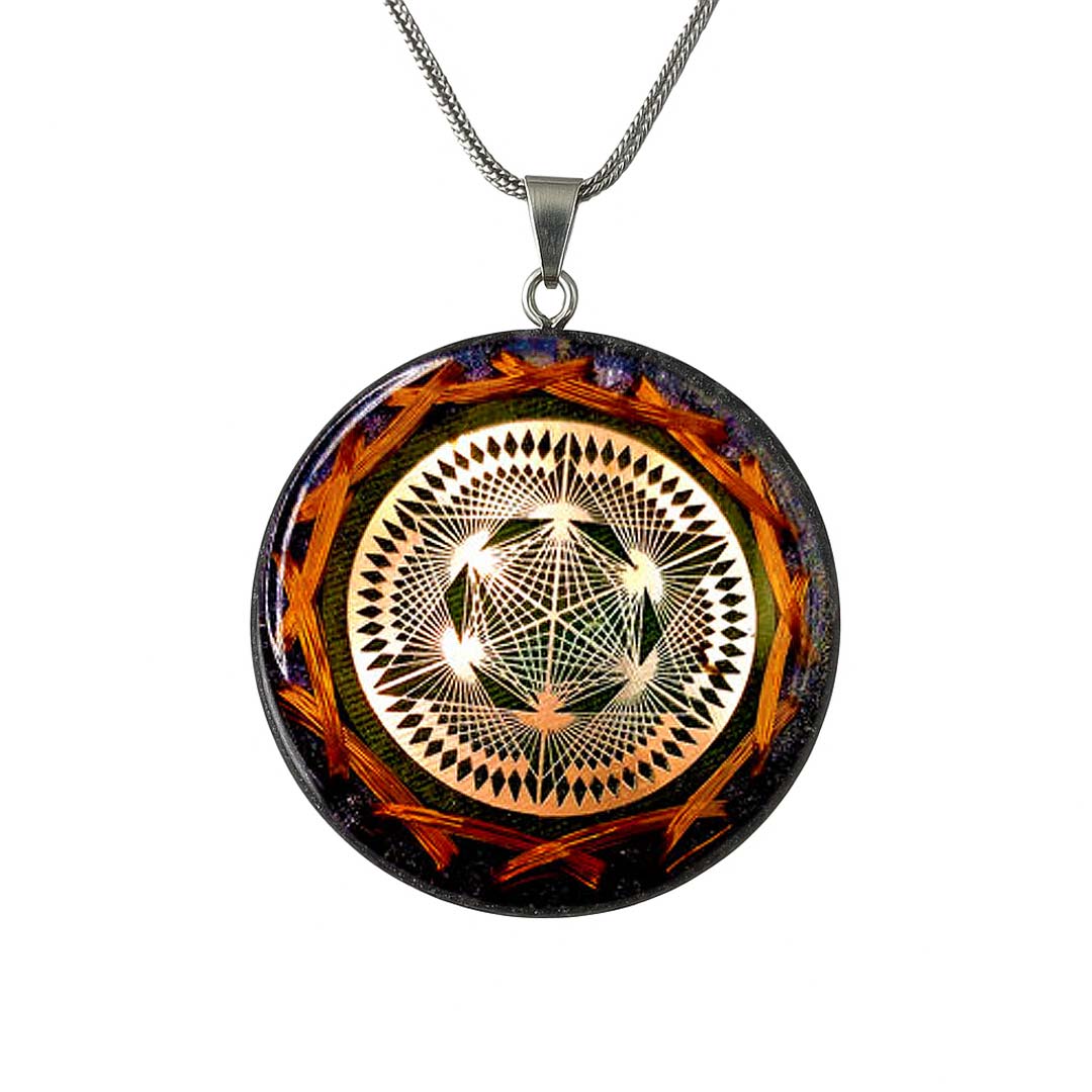 Collar Orgonita Regenerador Celular con Crop Circle y Matriz Dodecaédrica con PROTECCIÓN 5G - Metayantra México