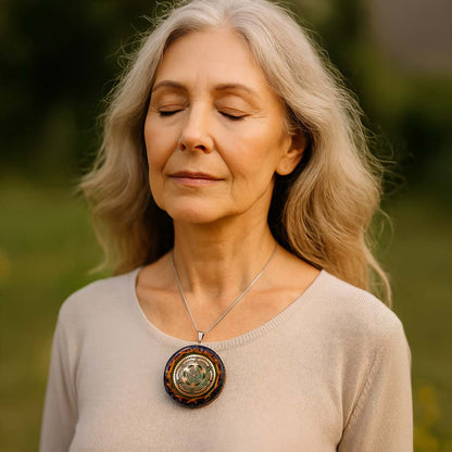 Collar Orgonita Regenerador Celular con Crop Circle y Matriz Dodecaédrica con PROTECCIÓN 5G - Metayantra México