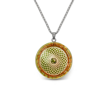 Collar Sri Yantra con Moldavita: Bienestar Físico y Espiritual - Metayantra México