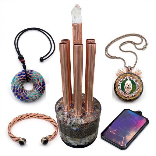 Kit Blindaje Total + Abundancia Cuántica | 6 Dispositivos: Cloud Buster · iTorus · Amuleto Salomón 7 Metales · Collar Abundancia · Pulsera Cobre Obsidiana · Nume Card 2025 - Metayantra México