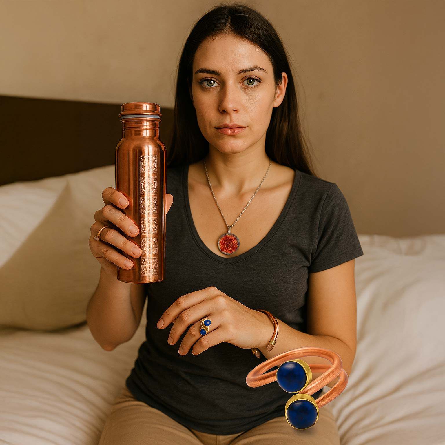 Kit Metayantra Cobre y Cristales | Energía, Salud y Magia - Metayantra México