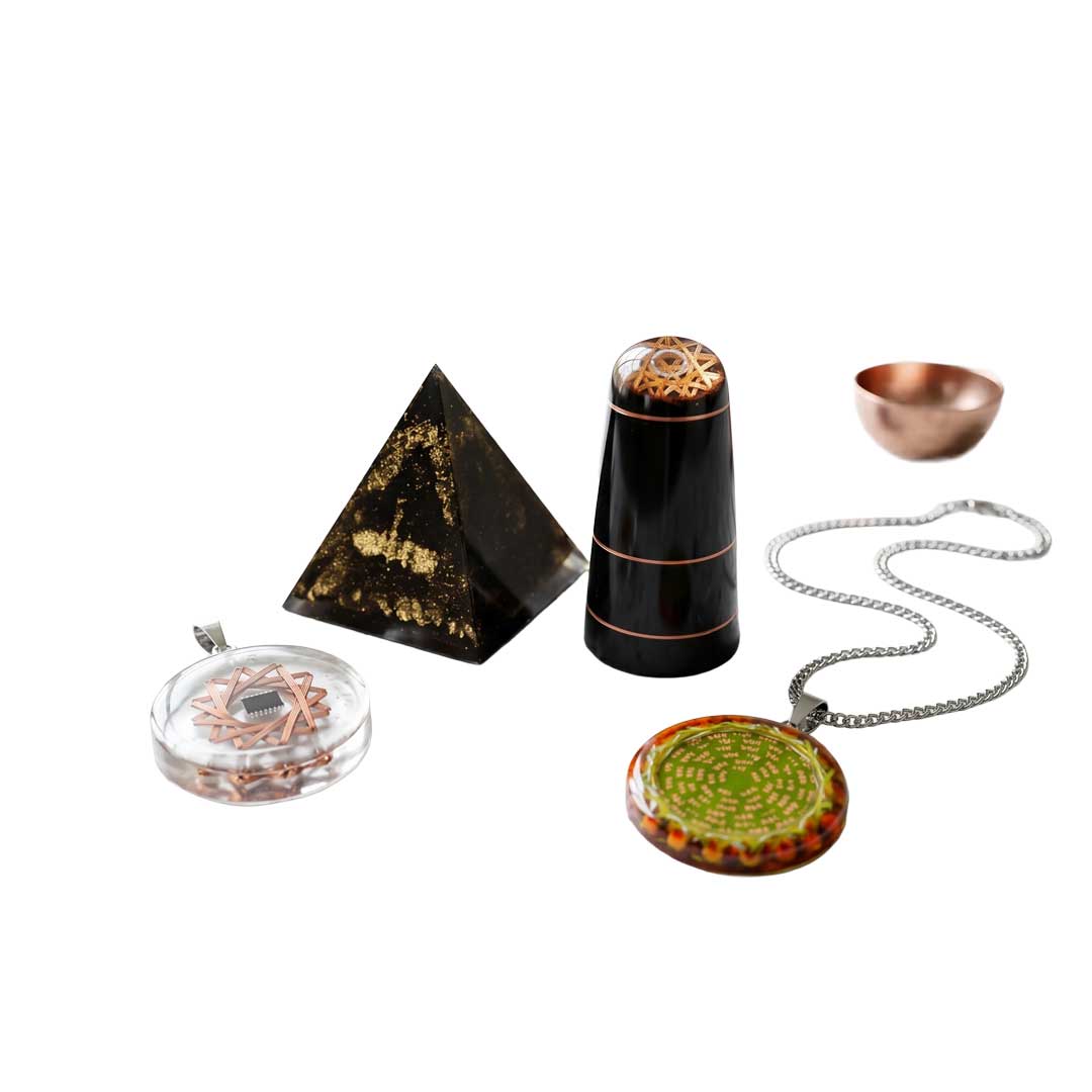 Operación Sol Negro · Limpieza y Blindaje Extremo · 4 Dispositivos | Collar MicroChip Star Desalojo Entidades + Collar 72 Nombres de Dios + Pirámide Orgón Sol Negro Protección 5G + TowerBuster Triple Antena Hecho a Mano México - Metayantra México