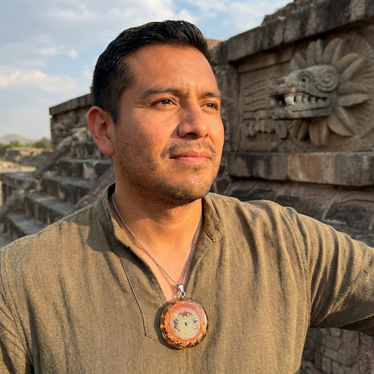 Orgonita Quetzalcóatl Protección 5G | Alinea 7 Chakras + Crop Circle - Metayantra México