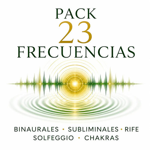 Pack Maestro 23 Audios de Frecuencia: Reprograma tu Realidad · Binaurales, Subliminales, Rife, Solfeggio y Chakras · FLAC 1000kbps - Metayantra México
