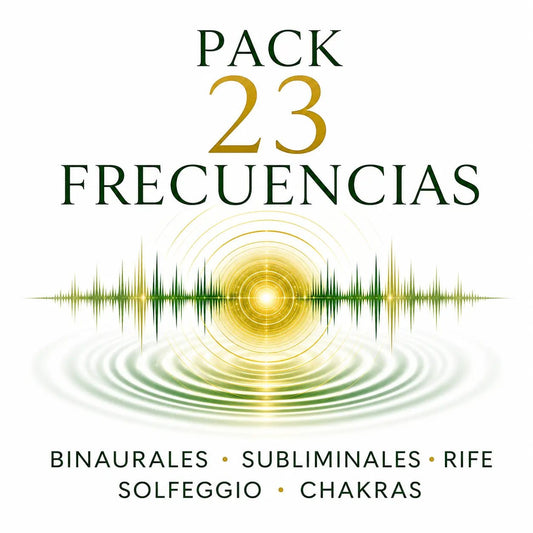 Pack Maestro 23 Audios de Frecuencia: Reprograma tu Realidad · Binaurales, Subliminales, Rife, Solfeggio y Chakras · FLAC 1000kbps - Metayantra México