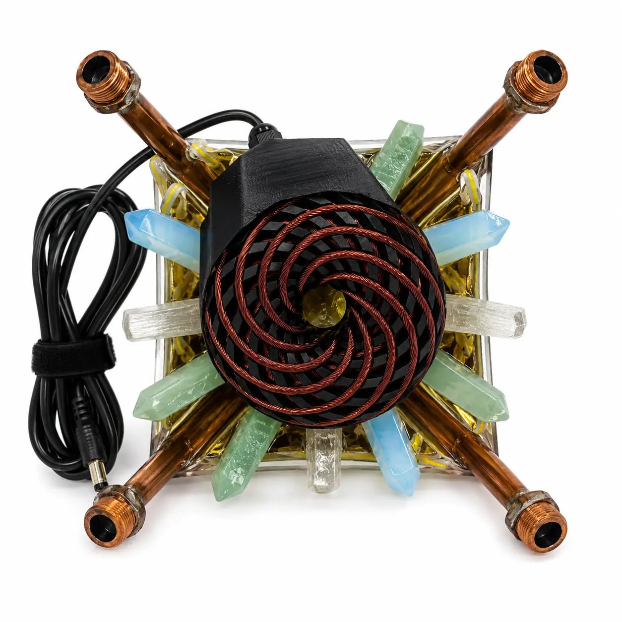 Pirámide de cobre con PEMF Vórtice Cuántico | Terapia Luz + Frecuencias 1Hz-150kHz - Metayantra México