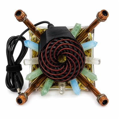 Pirámide de cobre con PEMF Vórtice Cuántico | Terapia Luz + Frecuencias 1Hz-150kHz - Metayantra México