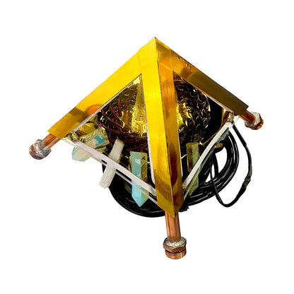 Pirámide de cobre con PEMF Vórtice Cuántico | Terapia Luz + Frecuencias 1Hz-150kHz - Metayantra México