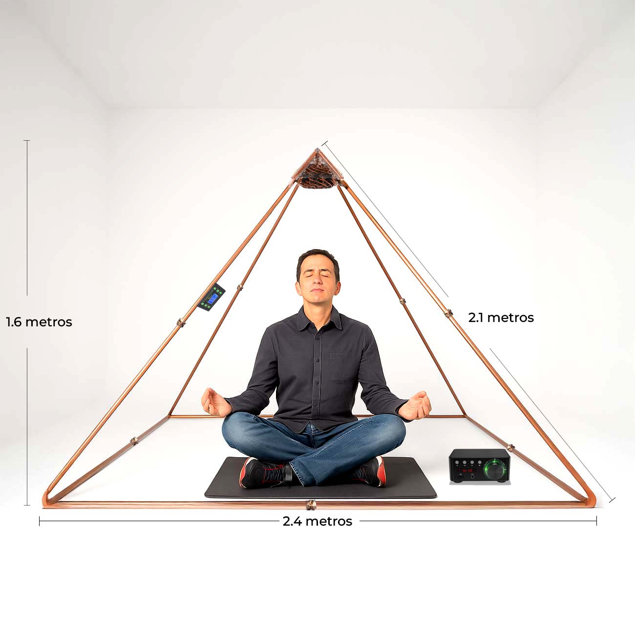 Pirámide de Terapia Electromagnética y Lumínica (Tecnología PEMF de Vórtice Cuántico) - Metayantra México