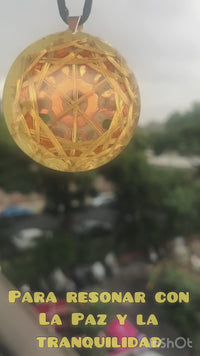 Collar Crop Circle con Malaquita y Amatista para Paz y Energía