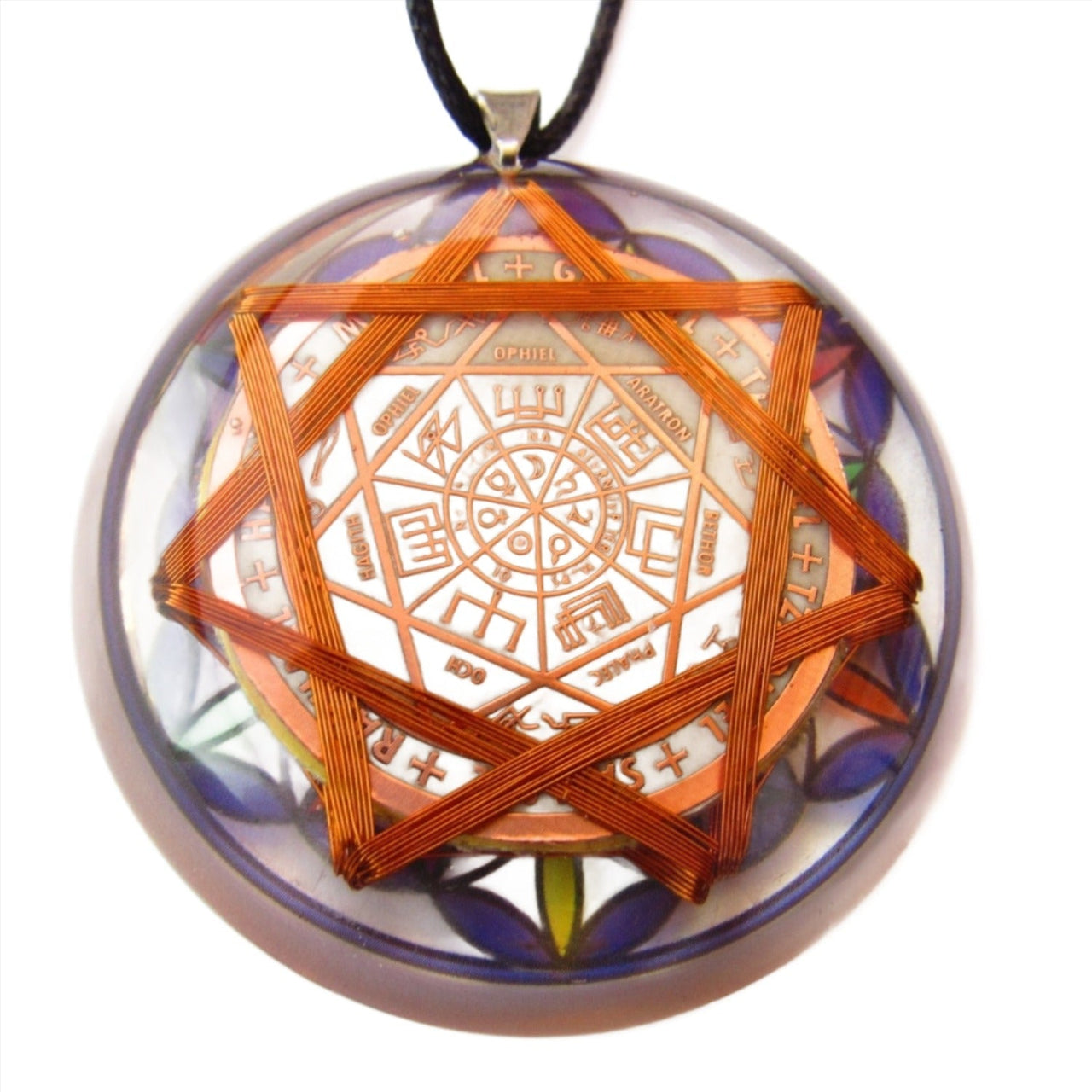 Protector 7 Arcǭngeles y Flor de la Vida CON ORACION SAN BENITO - Metayantra MǸxico