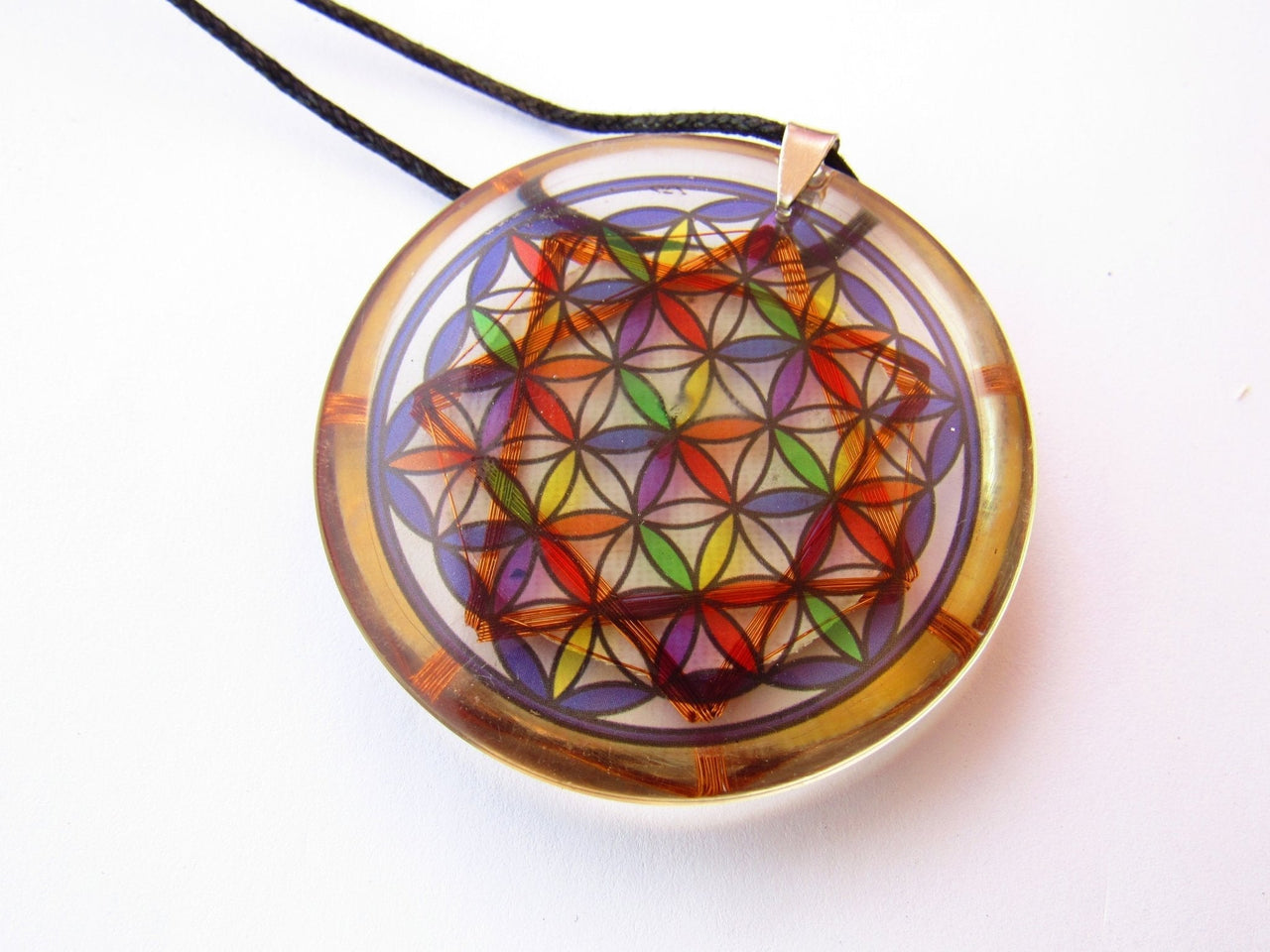 Protector 7 Arcǭngeles y Flor de la Vida CON ORACION SAN BENITO - Metayantra MǸxico