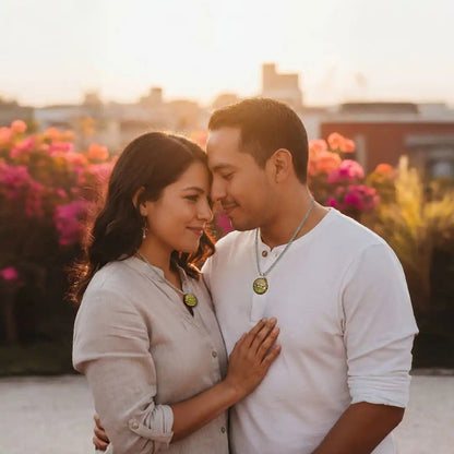 Set 2 Collares Amor Eterno Conexión Cuántica Infinita | Orgonita Cuarzo Rosa Metayantra | Entrelazamiento Almas Gemelas | - Metayantra México