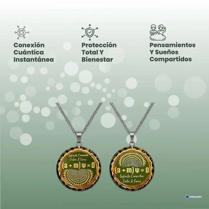 Set 2 Collares Amor Eterno Conexión Cuántica Infinita | Orgonita Cuarzo Rosa Metayantra | Entrelazamiento Almas Gemelas | - Metayantra México