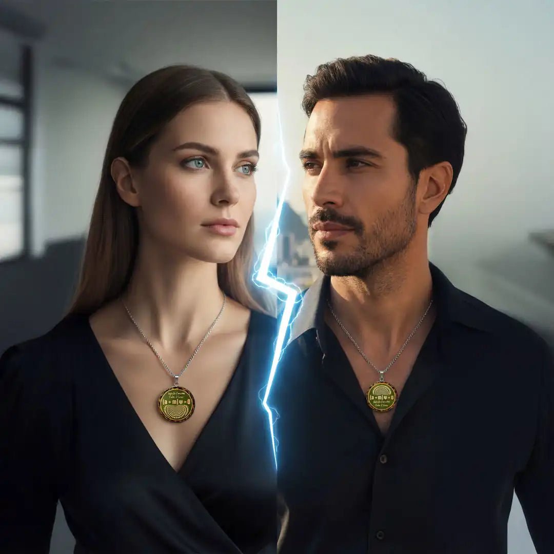 Set 2 Collares Amor Eterno Conexión Cuántica Infinita | Orgonita Cuarzo Rosa Metayantra | Entrelazamiento Almas Gemelas | - Metayantra México