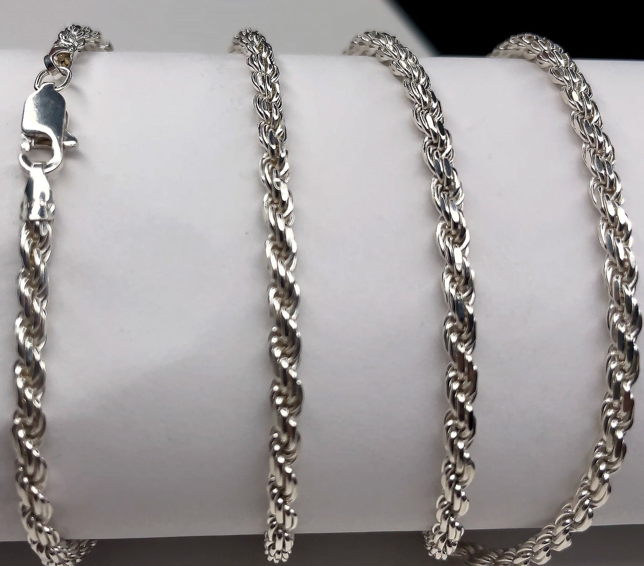 Cadena de plata 925 Tipo Torzal Italiana - Metayantra MǸxico