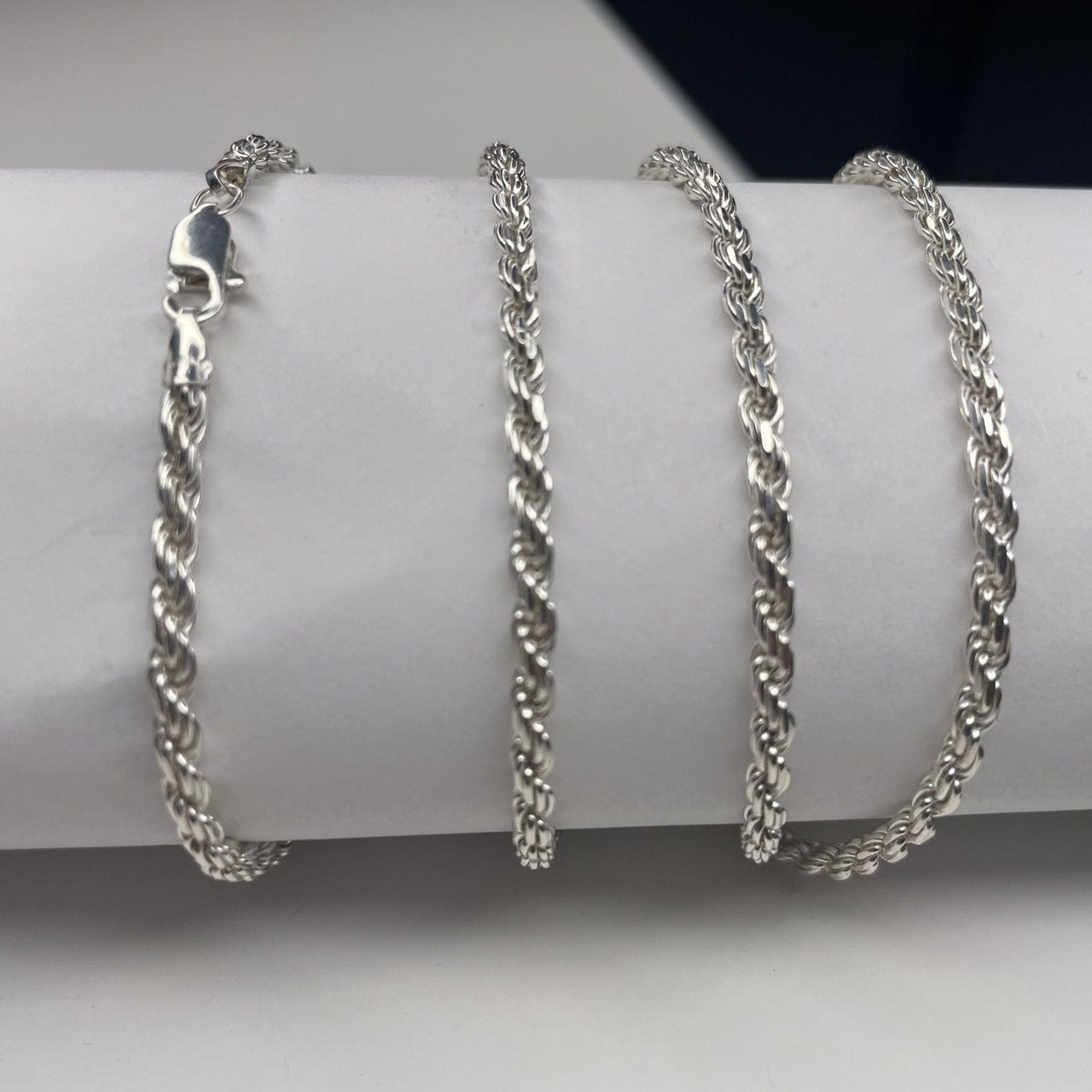 Cadena de plata 925 Tipo Torzal Italiana - Metayantra MǸxico
