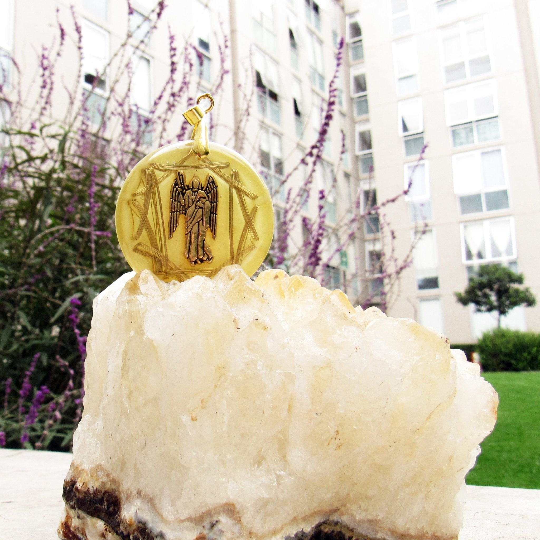 ENVÍO INMEDIATO Arcángel Jophiel 10 Vortex Chapa de Oro - Metayantra México