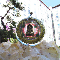 Thumbnail for ENVIO INMEDIATO Potenciador del cuarto Chakra con Buda Maitreya en chapa de ORO - Metayantra MǸxico