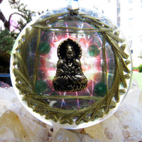 Thumbnail for ENVIO INMEDIATO Potenciador del cuarto Chakra con Buda Maitreya en chapa de ORO - Metayantra MǸxico