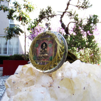 Thumbnail for ENVIO INMEDIATO Potenciador del cuarto Chakra con Buda Maitreya en chapa de ORO - Metayantra MǸxico